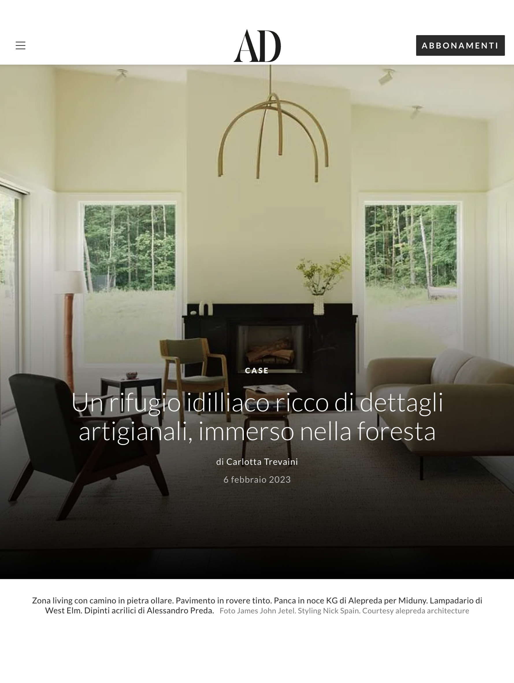 "House of Courtyards in Upstate New York is an idyllic refuge rich in handcrafted details, nestled in the forest."